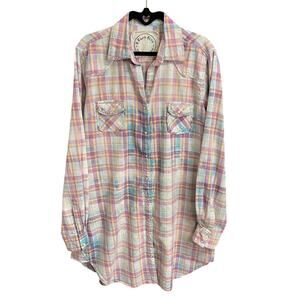 Colorful Plaid Long Sleeve Dress